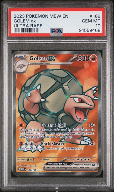 Pokemon - 151 - Golem ex UR #189 - 2023 - PSA 10