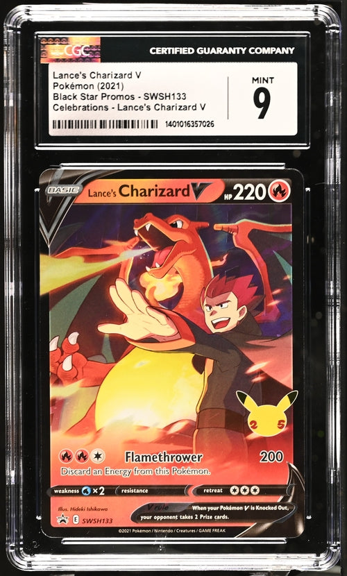 Pokemon - Black Star Promo - Lance-s Charizard V #SWSH133 - 2021 - CGC 9