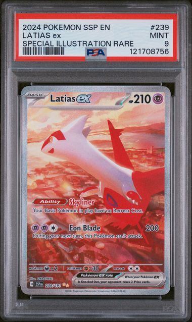 Pokemon - Surging Sparks - Latias ex SIR #239 - PSA Mint 9 - 2024