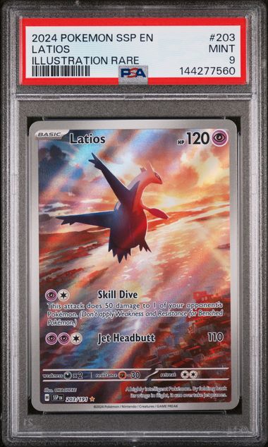 Pokemon - Surging Sparks - Latios IR #203 - 2023 - PSA 9