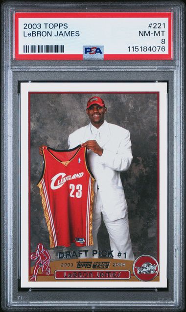 Topps - LeBron James #1 Draft Pick #221 - PSA NM-MT 8 - 2003