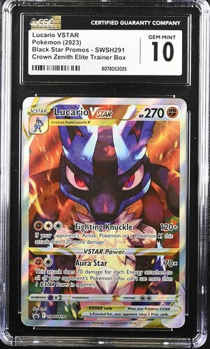 Pokemon - Crown Zenith ETB - Lucario VStar #SWSH291 - 2023 - CGC 10