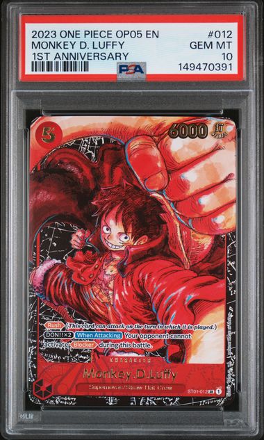One Piece - Awakening of the New Era - Monkey.D.Luffy 1st Anniversary #012 - 2023 - PSA 10