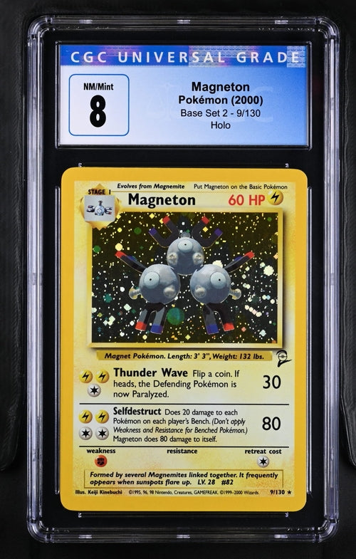 Pokemon - Base Set 2 - Magneton Holo #9 - 2000 -CGC 8