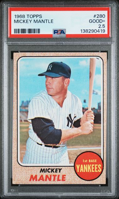 Topps - Mickey Mantle #280 - 1968 - PSA 2.5