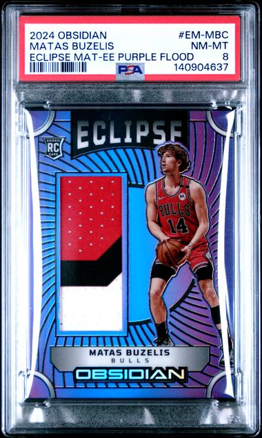 Panini - Obsidian - Matas Buzelis Eclipse Purple Flood Patch /75 #EM-MBC - 2024 - PSA 8