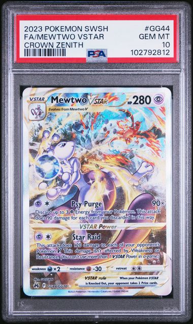 Pokemon - Crown Zenith - Mewtwo VStar Full Art - PSA Gem Mint 10 - 2023