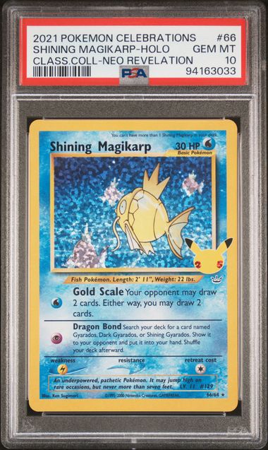 Pokemon - Celebrations - Shining Magikarp Classic Collection #66 - PSA Gem Mint 10 - 2021