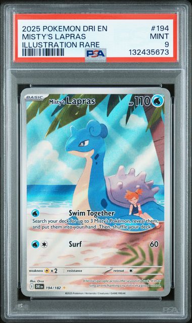 Pokemon - Destined Rivals - Misty's Lapras IR #194 - 2025 - PSA 9