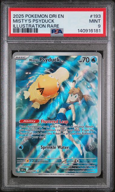 Pokemon - Destined Rivals - Misty's Psyduck IR #193 - 2025 - PSA 9