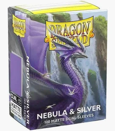 Dragon Shield - Standard Card Sleeves - Nebula and Silver Dual Matte - 100ct
