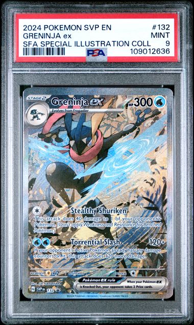 Pokemon - Scarlet & Violet - Greninja ex - SFA Special Illustration Collection #132 - PSA Mint 9 - 2024
