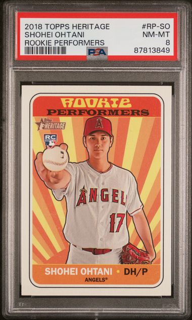 Topps - Heritage - Shohei Ohtani Rookie Preformers #RP-SO - PSANM-MT 8 - 2018