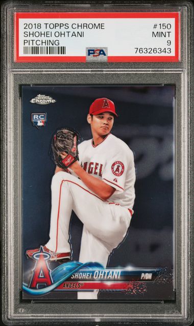 Topps - Chrome - Shohei Ohtani Pitching #150 (3) - PSA Mint 9 - 2018