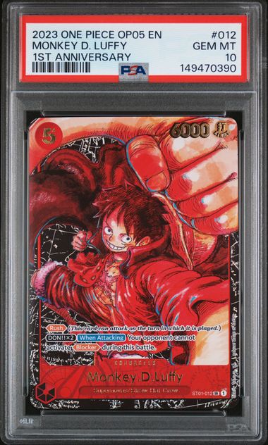 One Piece - Awakening of the New Era - Monkey.D.Luffy 1st Anniversary #012 - 2023 - PSA 10