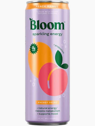 Bloom - Sparkling Energy Drink - Peach Mango - 12oz