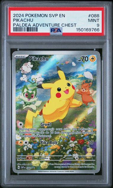 Pokemon - Paldea Adventure Chest - Pikachu IR #088 - 2024 - PSA 9