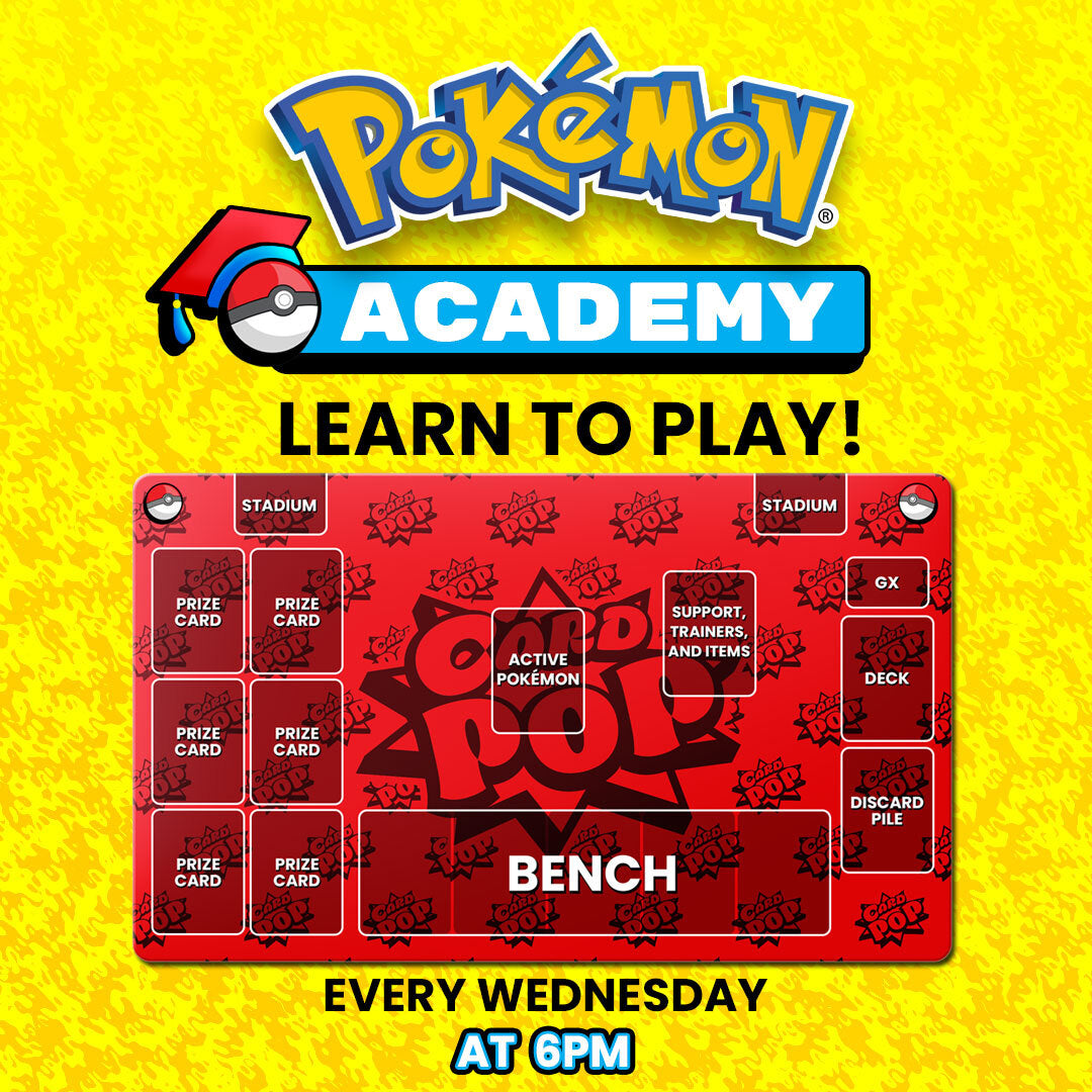 Card pop Pokemon academy learn to play banner