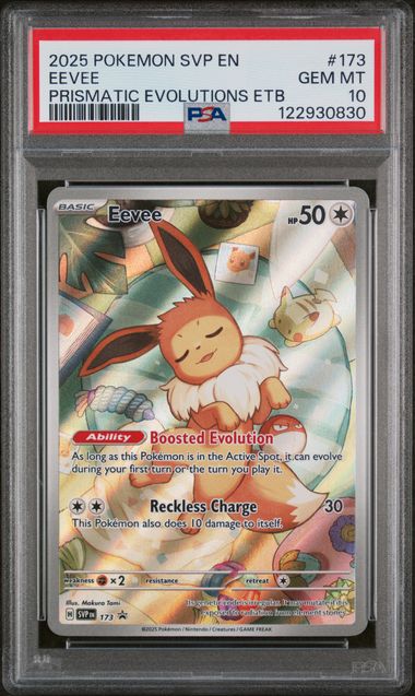 Pokemon - Prismatic Evolutions ETB Promo - Eevee IR #173 - 2025 - PSA 10