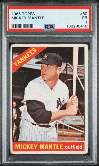 Topps - Mickey Mantle Last Name in Yellow #500 - 1969 - PSA 1