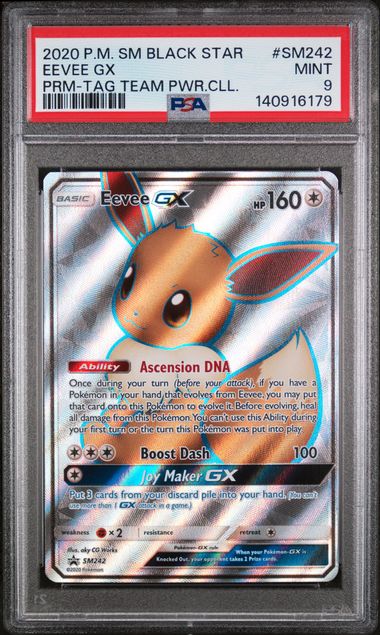 Pokemon - SM Black Star Promo - Eevee GX #SM242 - 2020 - PSA 9