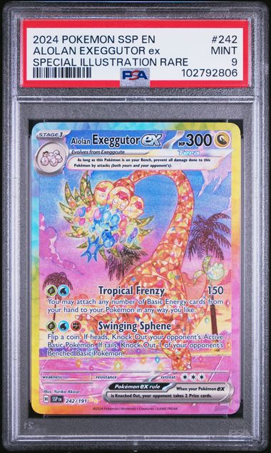Pokemon - Surging Sparks - Alolan Exeggutor ex SIR - 2024 - PSA 9