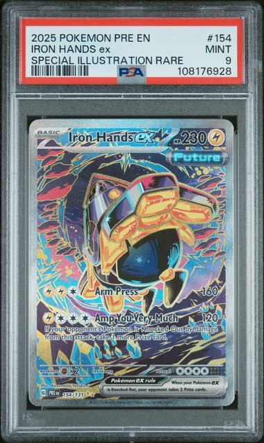 Pokemon - Prismatic Evolutions - Iron Hands ex SIR - 2025 - PSA 9