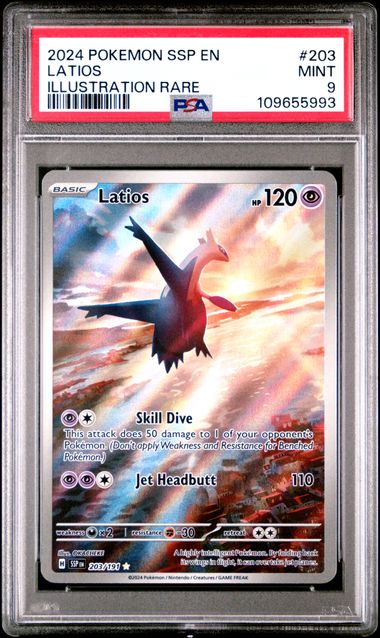 Pokemon - Surging Sparks - Latios IR #203 - 2024 - PSA 9