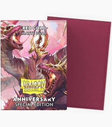 Dragon Shield - Standard Card Sleeves - Red and Gold Dual Matte - 100ct
