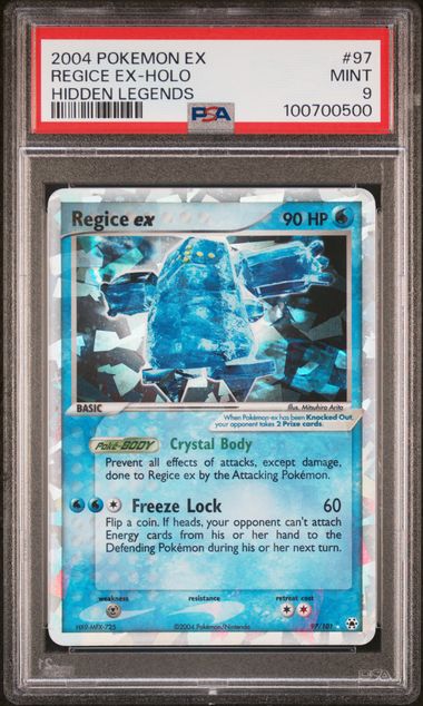 Pokemon - Hidden Legends - Regice ex Holo #97 - 2004 - PSA 9