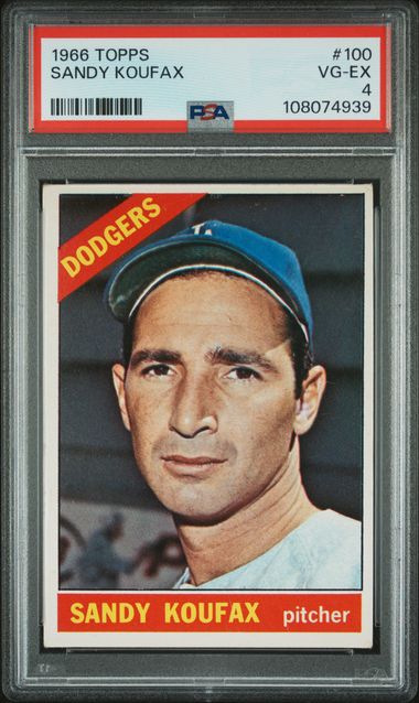 Topps - Sandy Koufax #100 - 1966 - PSA 4