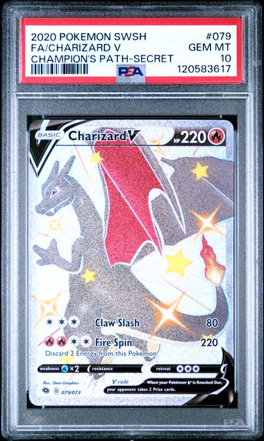 Pokemon - Champions Path - Charizard V Secret #079 - PSA Gem Mint 10 - 2020