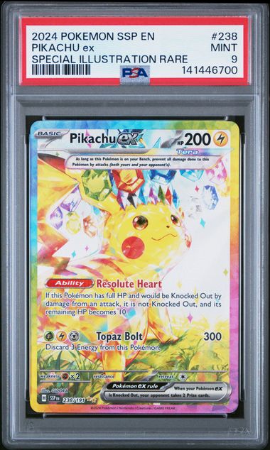 Pokemon - Surging Sparks - Pikachu ex SIR #238 - 2024 - PSA 9