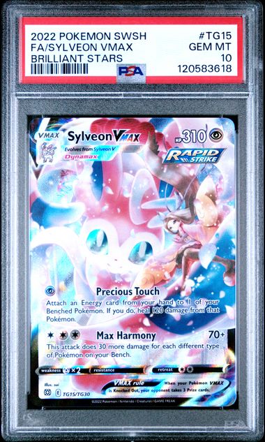 Pokemon - Brilliant Stars - Trainer Gallery - Sylveon VMAX #TG15 - 2022 - PSA 10