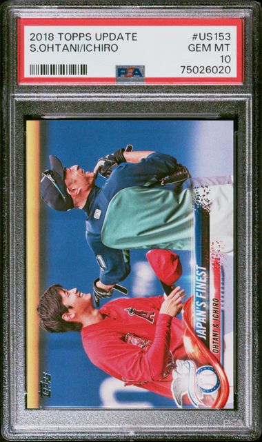 Topps - Update Series - S. Ohtani & Ichiro #US153 - PSA Gem Mint 10 - 2018