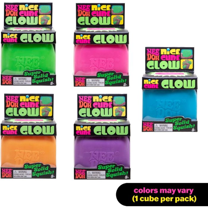 NeeDoh - Nice Cube - Glow - Assorted Color - Toy