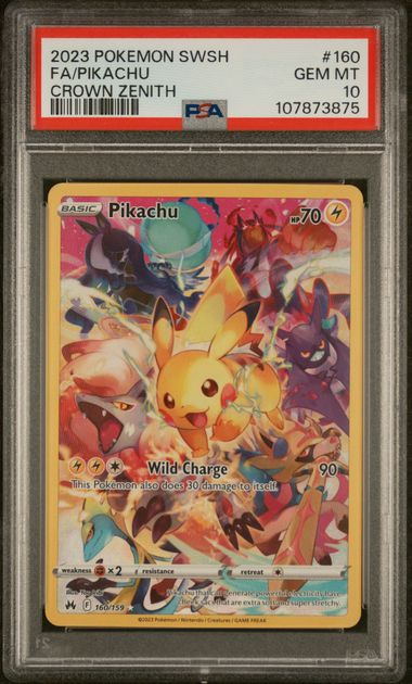 Pokemon - Crown Zenith - Pikachu Secret - PSA Gem Mint 10 - 2023