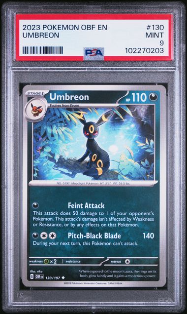 Pokemon - Obsidian Flames - Umbreon #130 - 2023 - PSA 10