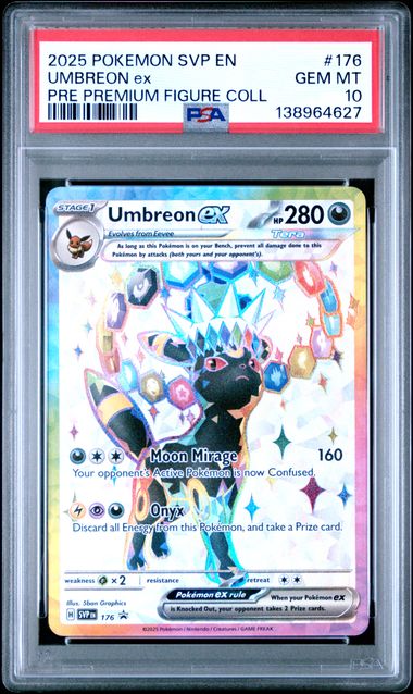 Pokemon - Prismatic Prem. Figure Collection - Umbreon ex #176 - 2025 - PSA 10