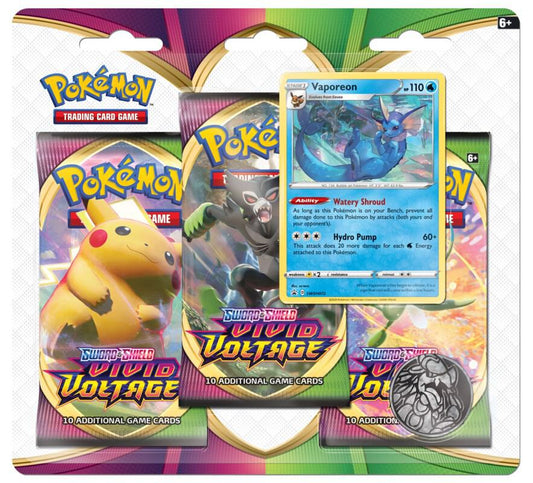 Pokemon - Sword and Shield - Vivid Voltage - 3 Pack Blister