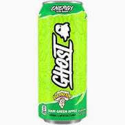 Ghost - Energy Drink - Warhead Sour Green Apple - Zero Sugar - 16oz