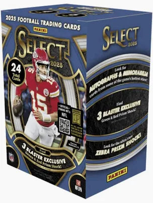 Panini - Select - NFL Football - Green and Yellow Shock Prizm - 2025 - Blaster Box