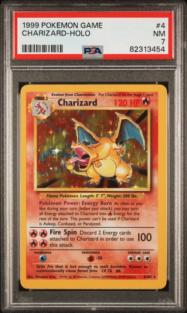 Pokemon - Base Set - Charizard Holo #4 - PSA NM 7 - 1999