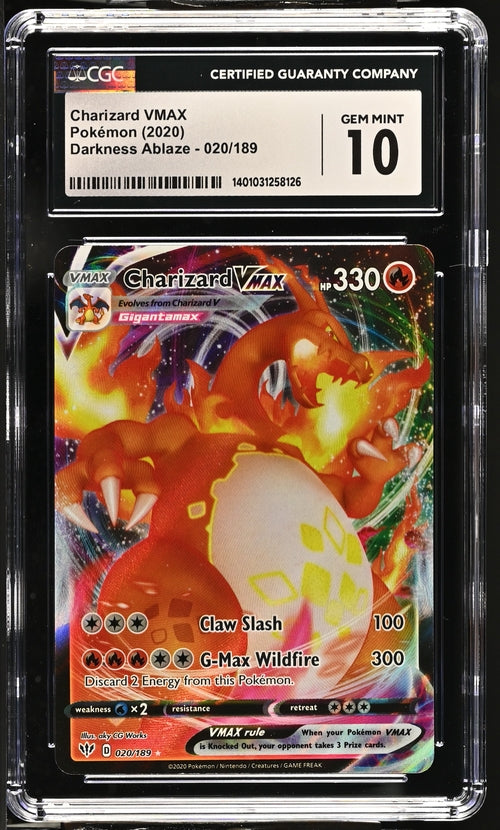 Pokemon - Darkness Ablaze - Charizard VMax #20 - CGC Gem Mint 10 - 2020