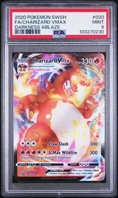 Pokemon - Darkness Ablaze - Charizard VMAX #020 - 2020 - PSA 9
