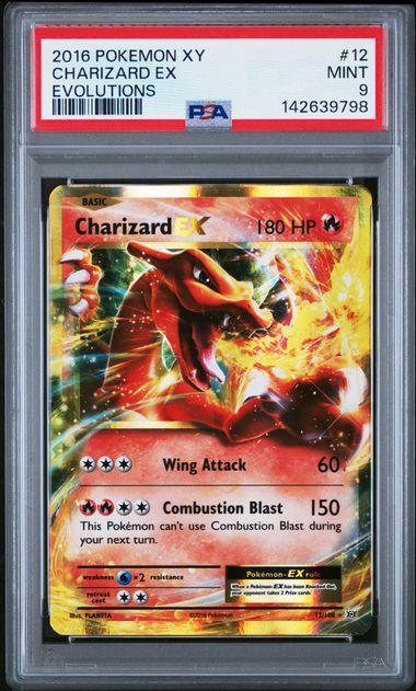 Pokemon - XY Evolutions - Charizard EX #12 - 2016 - PSA 9