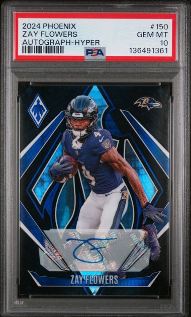 Panini - Phoenix - Zay Flowers Hyper Auto #150 - 2024 - PSA 10 - 2024