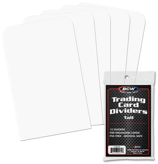 BCW - Trading Card Dividers - 10 Pack - TALL