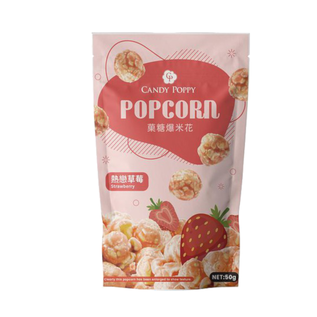 Candy Poppy - Popcorn - Strawberry - Product Of Taiwan