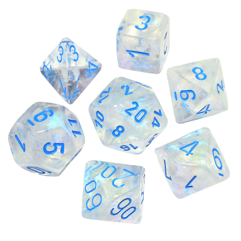 Chessex - Polyhedral 7-Die Set - Borealis Icicle/Light Blue